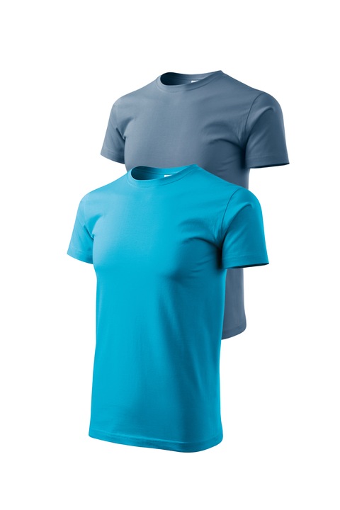 Set 2 tricouri de barbati, Malfini, Bassic New, XS - 3XL, Turcoaz si diverse culori, Albastru inchis/Turcoaz