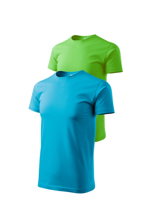 Set 2 tricouri de barbati, Malfini, Bassic New, XS - 3XL, Turcoaz si diverse culori, Turcoaz/Verde mar