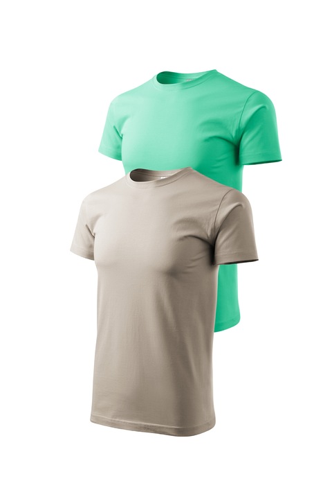Set 2 tricouri de barbati, Malfini, Bassic New, XS - 3XL, Gri Ice si diverse culori, Gri/Verde menta