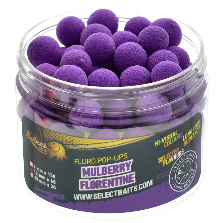 Pop Up Select Baits, Mulberry Firenze ízű, 15mm, Lila szín, 30 db