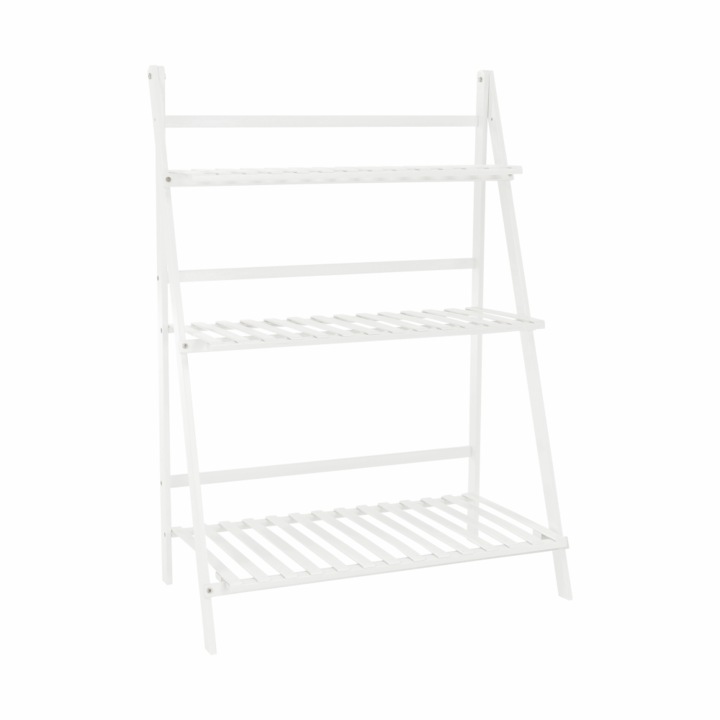 3 рафта Nepel бял бамбуков рафт 70x40x96 см