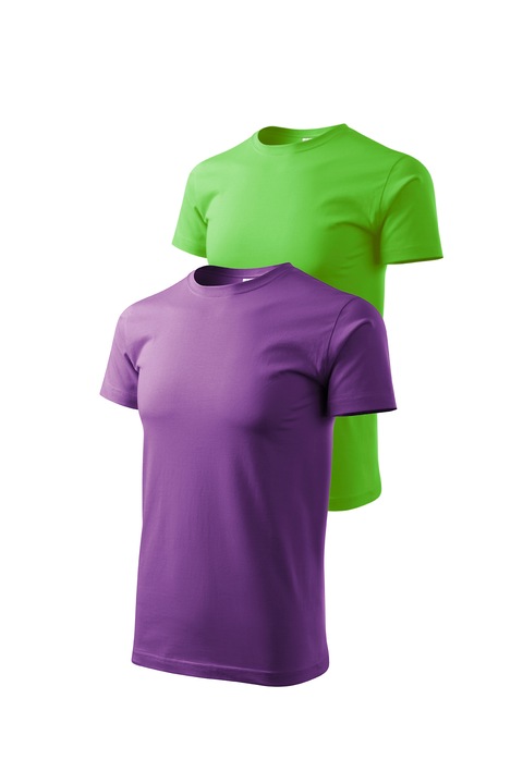Set 2 tricouri de barbati, Malfini, Bassic New, XS - 3XL, Violet si diverse culori, Violet/Verde mar