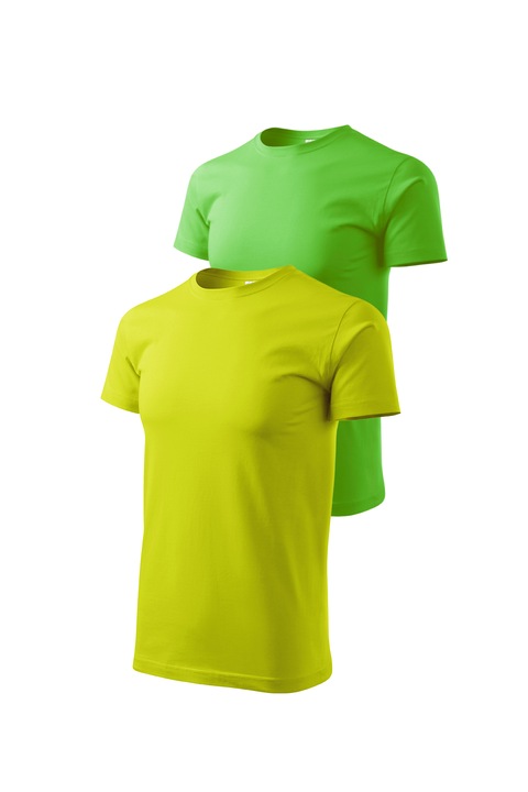 Set 2 tricouri de barbati, Malfini, Bassic New, XS - 3XL, Lime si diverse culori, Verde mar/Verde lime