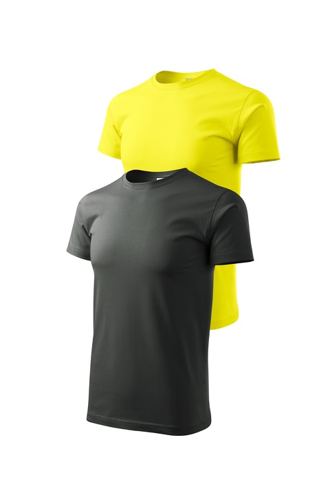 Set 2 tricouri de barbati, Malfini, Bassic New, XS - 3XL, Gri ardezie si diverse culori, Gri/Lamaie