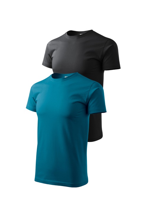 Set 2 tricouri de barbati, Malfini, Bassic New, XS - 3XL, Multicolor setul 4, Albastru petrol/Gri ebonita