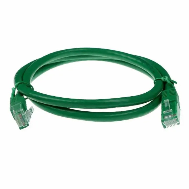 Cablu de retea patch ACT U/UTP, CAT 6, RJ-45 - RJ-45, 1.5 m, Conductor cupru, Verde
