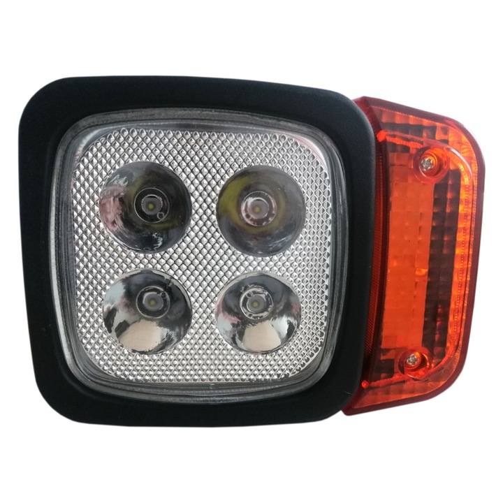 Far cu Semnalizare Flexzon, 4 LED, Cu Cablu Si Priza, Utilaje Dezapezire, Buldoexcavator, Tractor, 12V - 24V, Dreapta, 1000lm, 12W