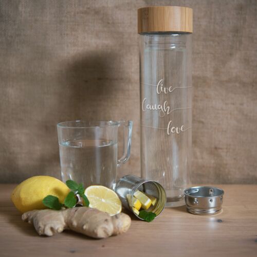 Бутилка за чай 500 ml, С инфузер, Прозрачна, 45888.2.05 - eMAG.bg
