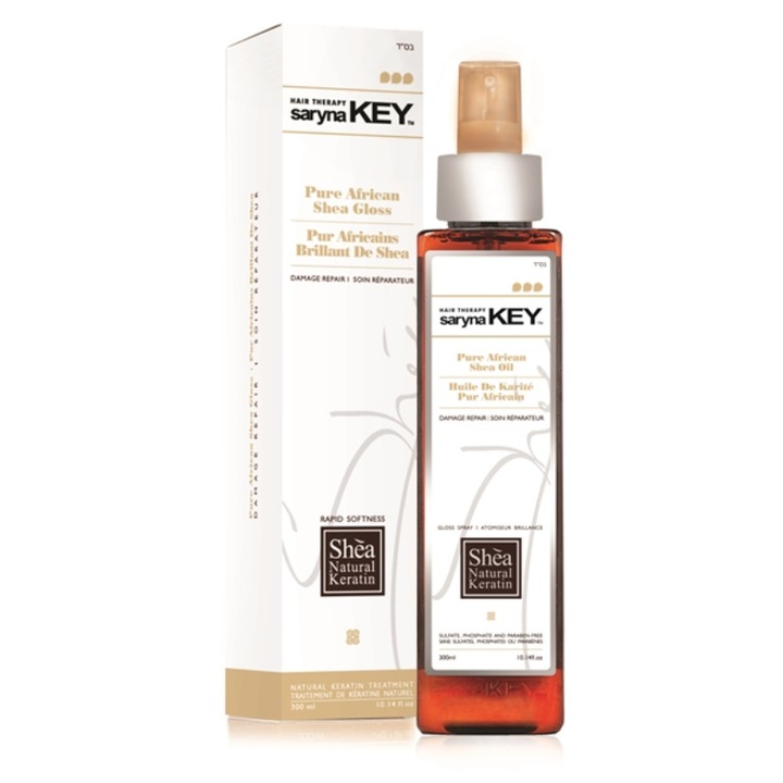 Spray pentru par uscat si deteriorat, Saryna Key - Pure African Shea Oil Gloss, Ulei de shea, 250 ml