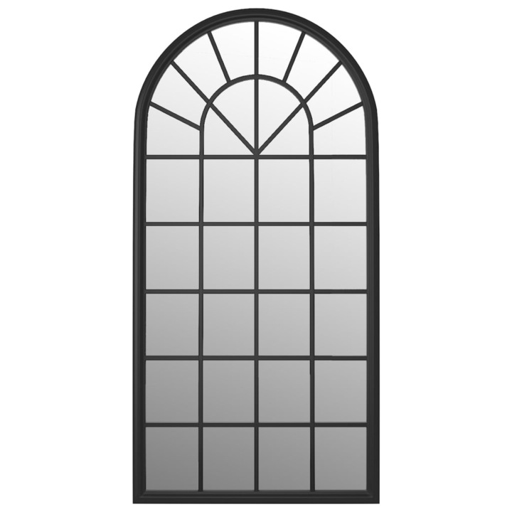 Oglinda vidaXL, negru, 90x45 cm, fier, pentru utilizare in interior