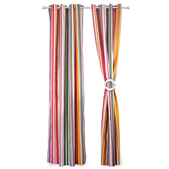 Set doua draperii Heinner Home, bumbac, 140x270 cm, Dungi Roz Set doua draperii Heinner Home, bumbac, 140x270 cm, Dungi Roz