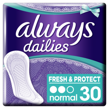 Absorbante zilnice Always Fresh & Protect Normal, 30 buc Absorbante zilnice Always Fresh & Protect Normal, 30 buc