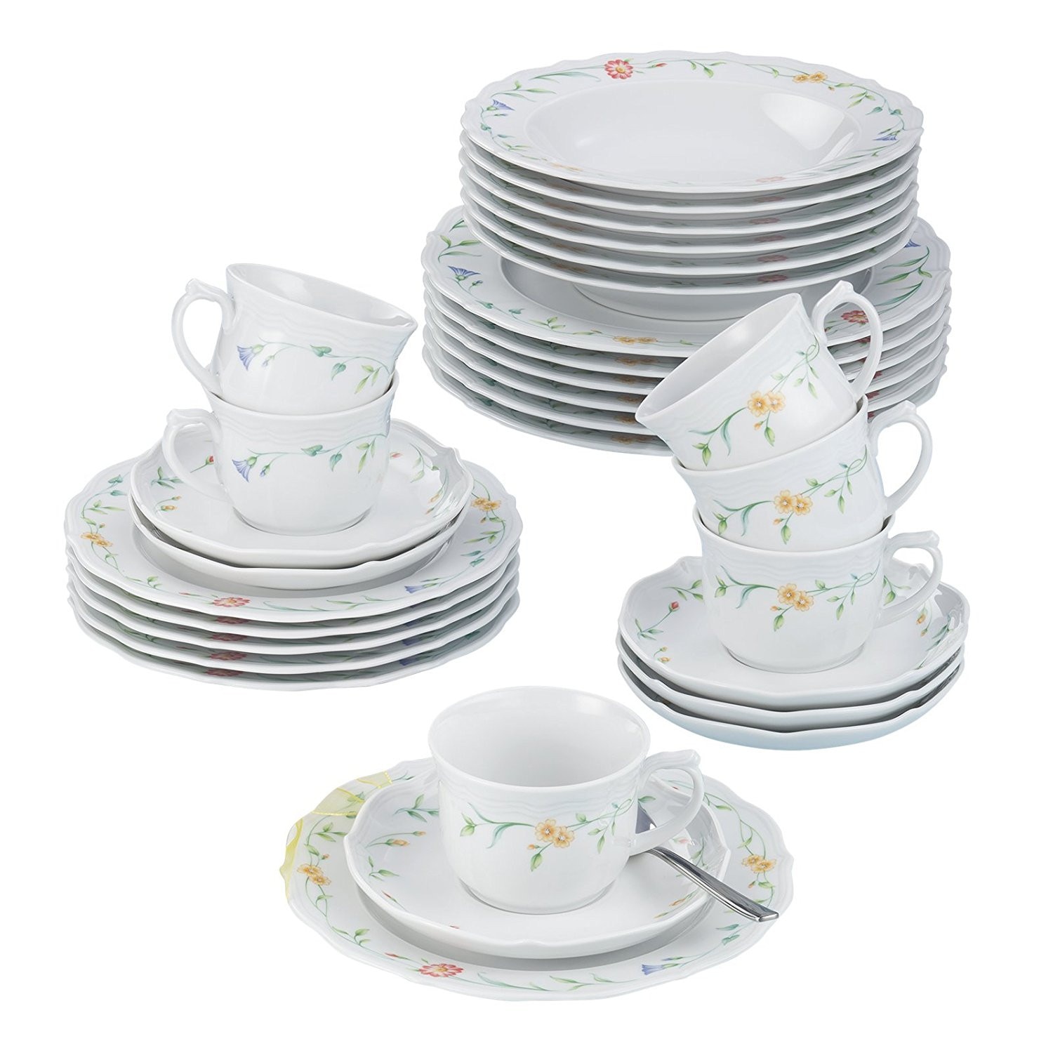 SONATE Fioretto Serviciu de masa Combi 30 piese,Seltmann-Weiden Bavaria, Portelan