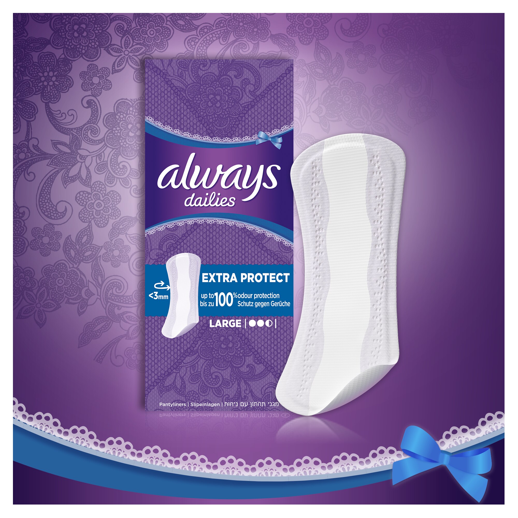 Ежедневни превръзки Always Fresh & Protect Long Plus, Без парфюм, 22 бр ...