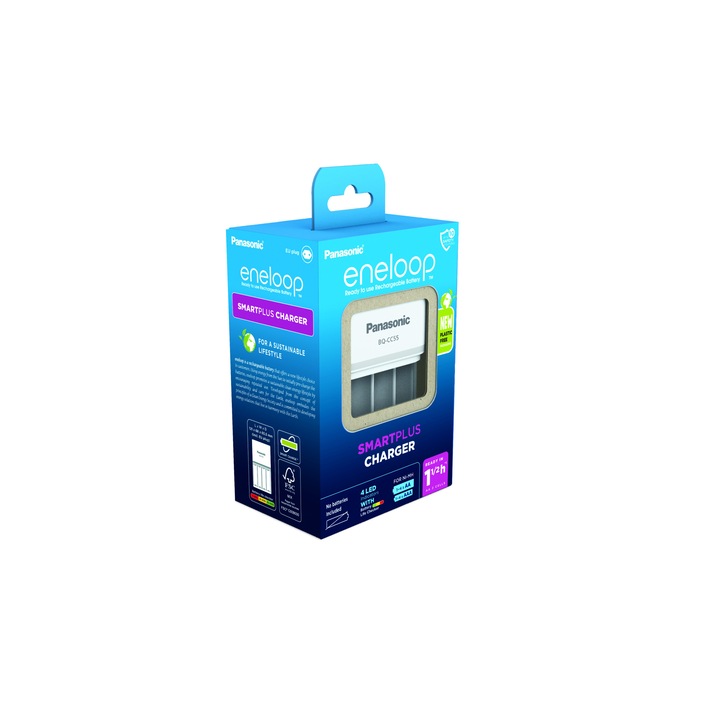 Incarcator Panasonic Enelooop, Smart & Quick Charger, BQ-CC55E