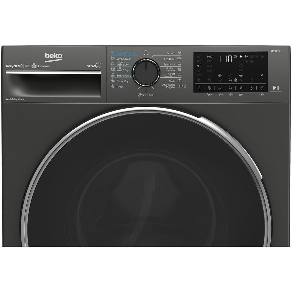 Masina de spalat rufe cu uscator Beko B5DF T 510447 M, 1400 RPM, 10 kg spalare, 6 kg uscare, Clasa D
