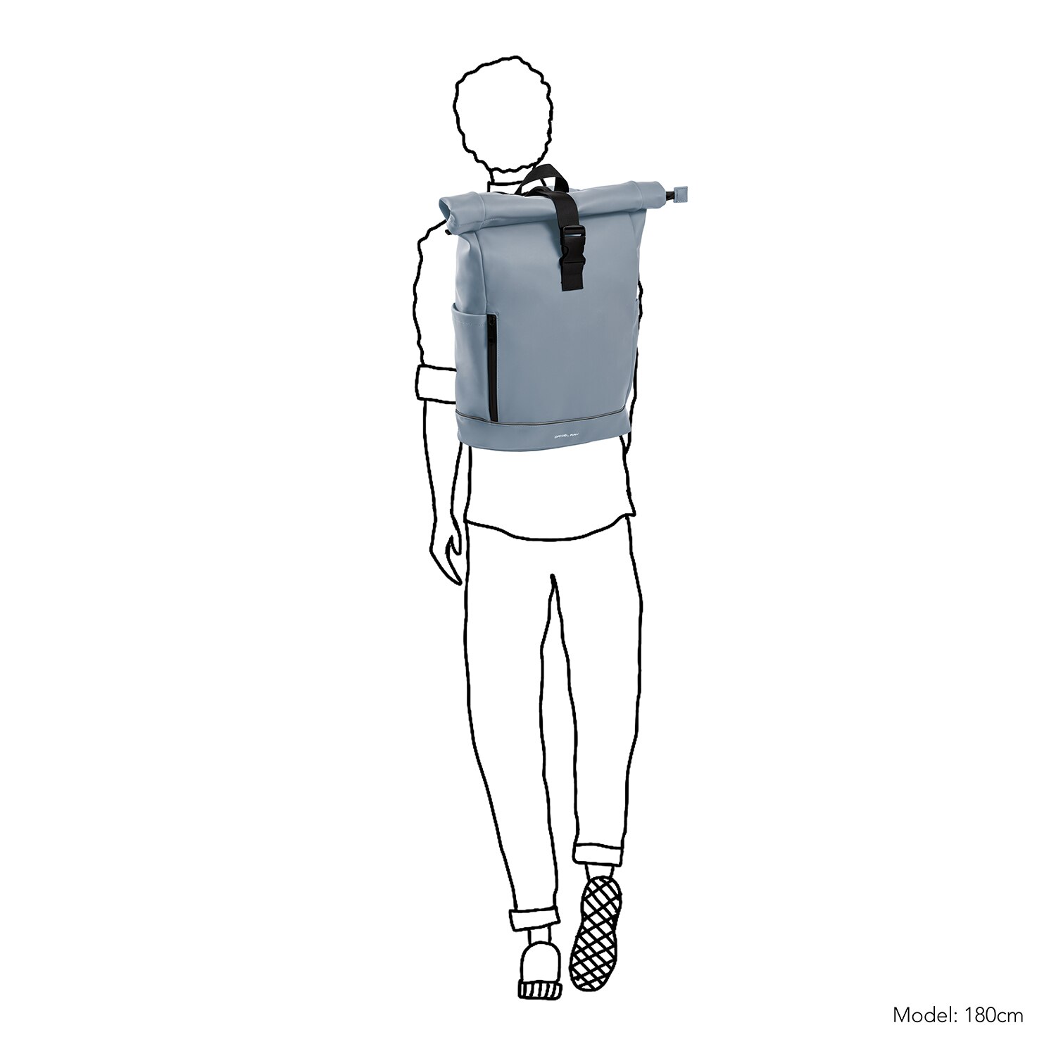 Rucsac unisex impermeabil, pentru laptop de 15.6 inch, Daniel Ray, seria Highlands M, Azur