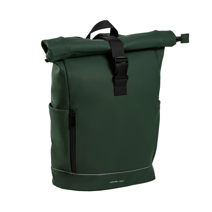 Rucsac unisex impermeabil, pentru laptop de 15.6 inch, Daniel Ray, seria Highlands M, Verde