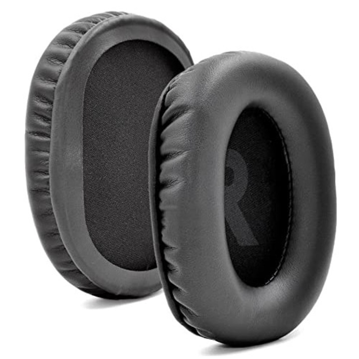 2 db fülpárna készlet Logitech G Pro X / G Pro 2nd Gen fejhallgatóhoz, Fülfül, Ökológiai bőr, Fekete