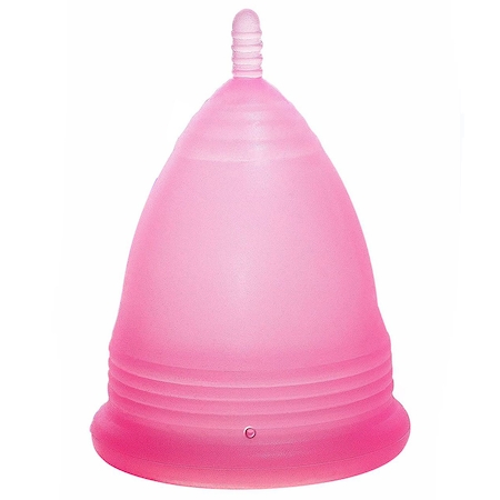 Cupa menstruala, Silicon medical, 25ml, Roz, Marimea S, Reutilizabila