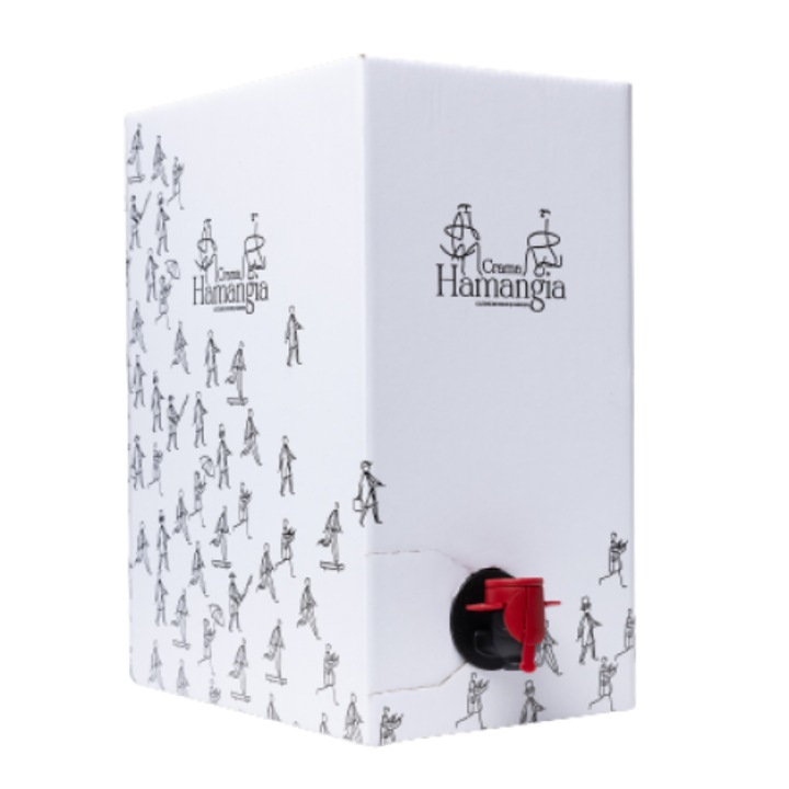 Vin rosu Crama Hamangia, bag-in-box Merlot demisec, 5 litri