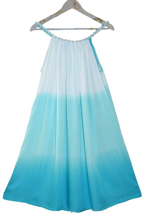 Rochie de plaja Magibel 7000, Turcoaz / Alb, S- L