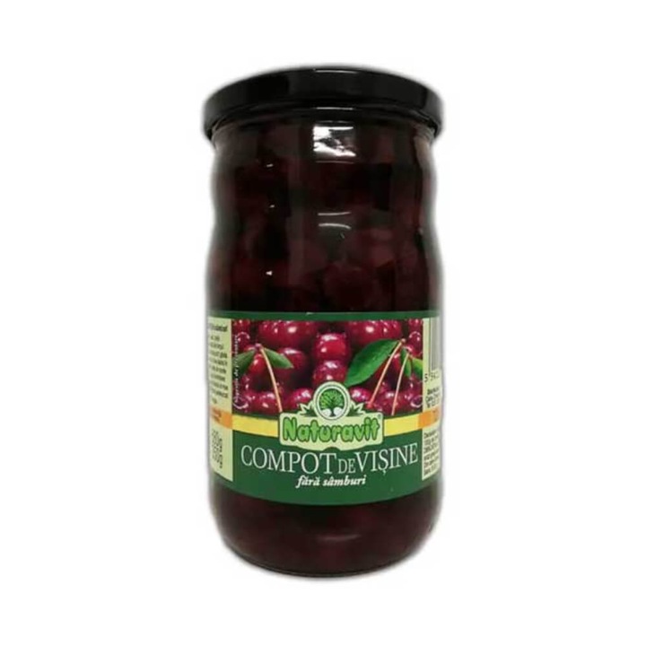 Compot de Visine fara Samburi Naturavit, 720 ml