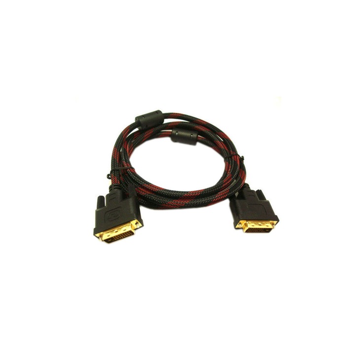 DVI кабел Wireman -193/5 DVI m/m Pleten, с ферит, 5 метра