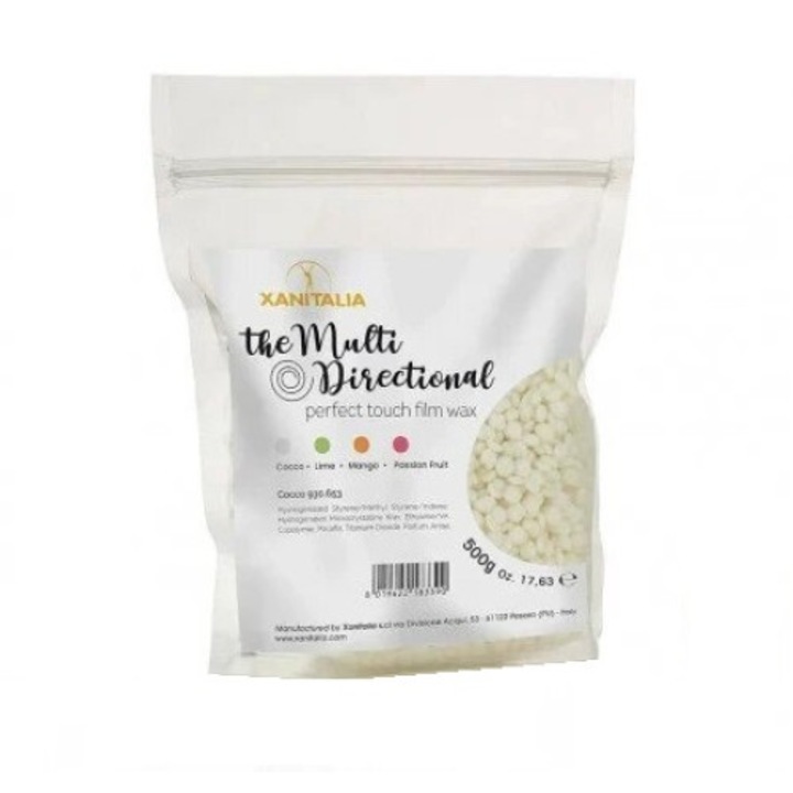 Ceara profesionala de epilat elastica granule cocos 500g, Xanitalia Multi Directional Cocco