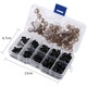 Set 100 ochi jucarii, Plastic/Rasina, 13x6.7 cm, Alb/Negru