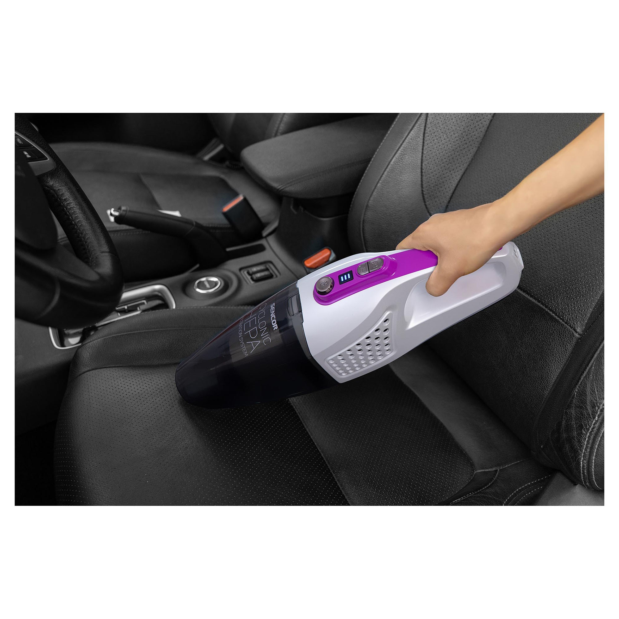Aspirator vertical, Sencor, SVC 7814VT 2in1, Alb/Violet