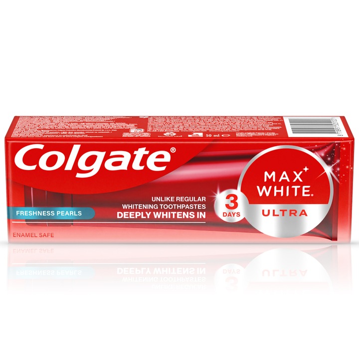 Паста за зъби Colgate Max White Ultra Freshness Pearls, За избелване, 50 мл