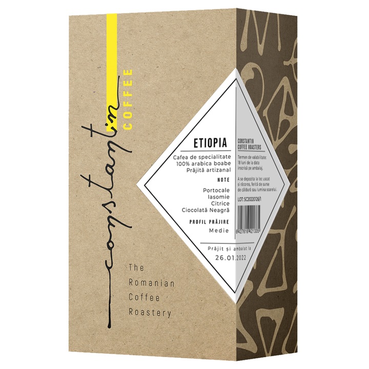 Кафе на зърна, 100% Арабика, Specialty Ethiopia, Constantin Coffee, 250g