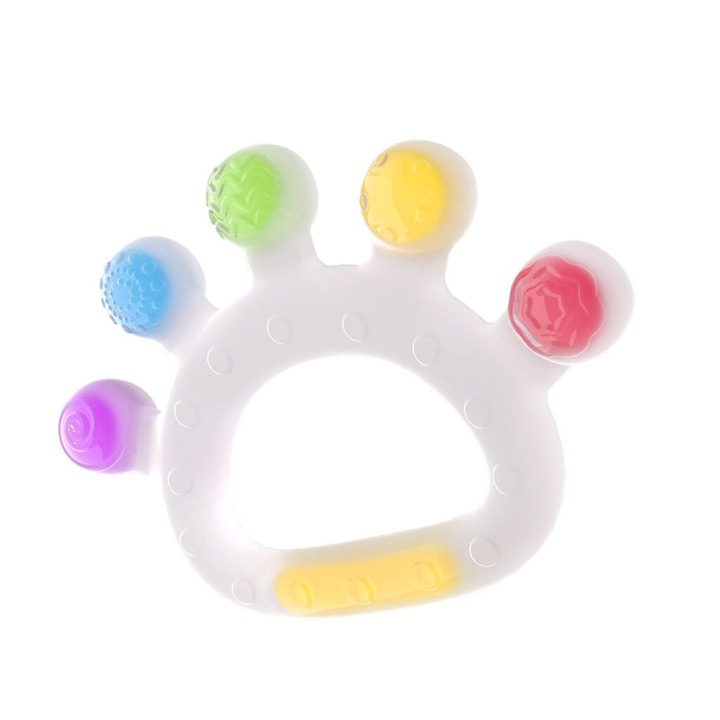 Gili Gums fogászati játék, Szilikon, +3 hónap, Többszínű