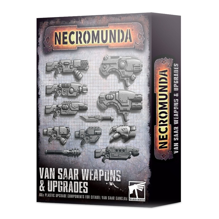 Joc Van Saar Weapons & Upgrades, Necromunda, Warhammer, Games Workshop, Gri