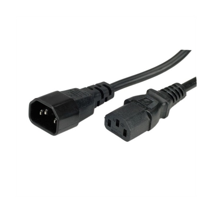 KAB Roline Tápkábel C13 - C14 - fekete - 1m 19.08.1510-30