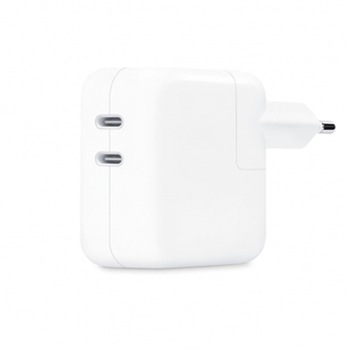 Incarcator Apple Power Adapter, Dual USB-C, 35W, White Incarcator Apple Power Adapter, Dual USB-C, 35W, White