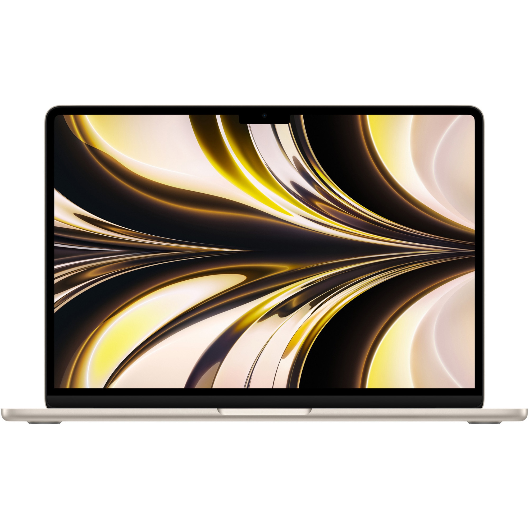 Laptop Apple MacBook Air 13-inch, cu procesor Apple M2, 8 nuclee CPU si 8 nuclee GPU, 8 GB, 256GB, Starlight, Layout INT