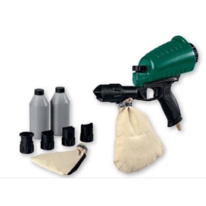Masina de sablare cu aer comprimat ParkSide PDSP 1000 E6 cu 2 kg de material de imprastiat