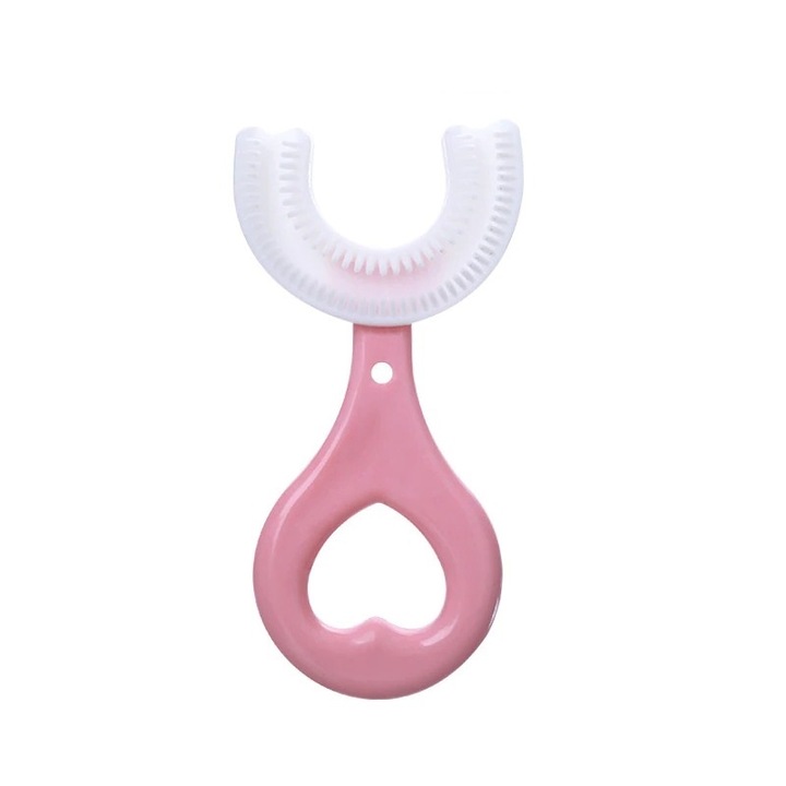 Periuta de Dinti Circulara U-shape, pentru Copiii de 2-6 ani, Roz