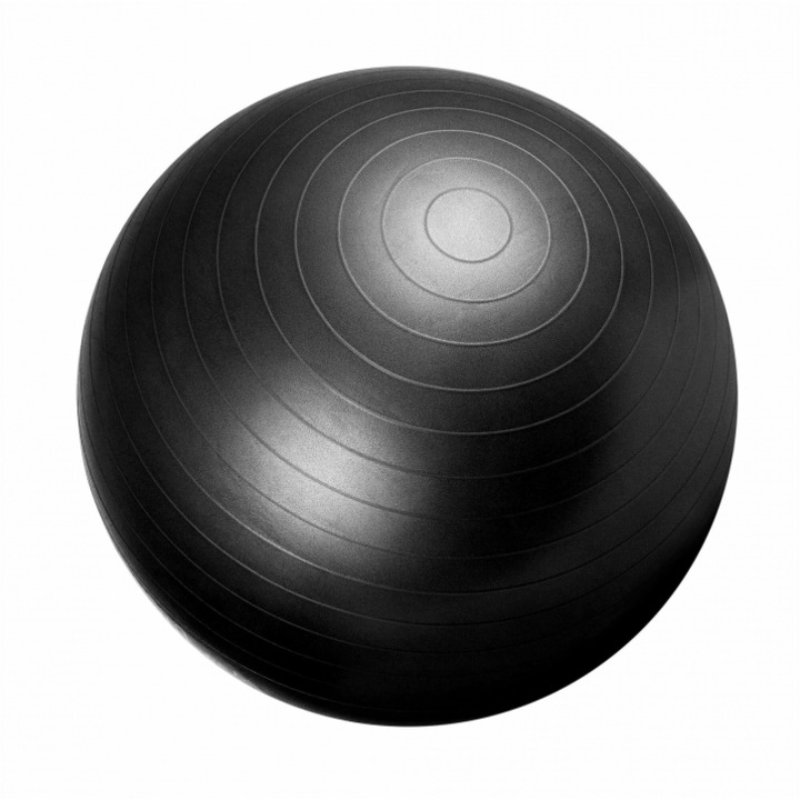 Minge fitness/yoga/pilates, Gorilla Sports, 65 cm, cu pompa, Negru