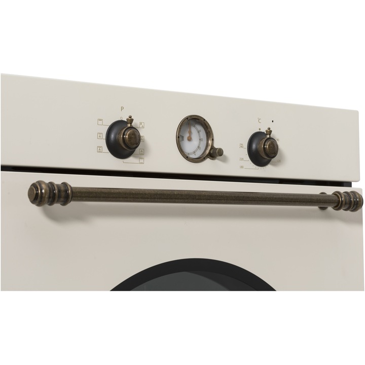 Cuptor incorporabil Daewoo DWBIO-6707RBJ, Electric, 80 l, Rimer analog rustic, Crem rustic