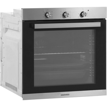 Cuptor incorporabil Daewoo DWBIO-8108IX, Electric, 80 l, Panou slim inox, 8 functii, 3 butoane, Timer mecanic, Inox
