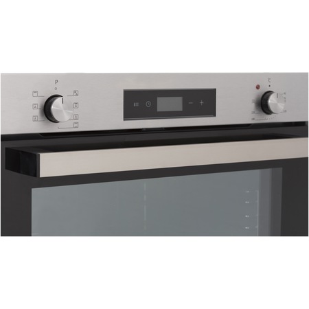 Cuptor incorporabil Daewoo DWBIO-8408IX, Electric, 80 l, Panou slim inox, 8 functii, 2 butoane push, Timer digital cu touch, Inox