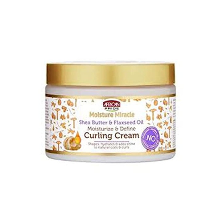 Crema pentru bucle African Pride, Shea Butter & Flaxseed Oil, 340 gr