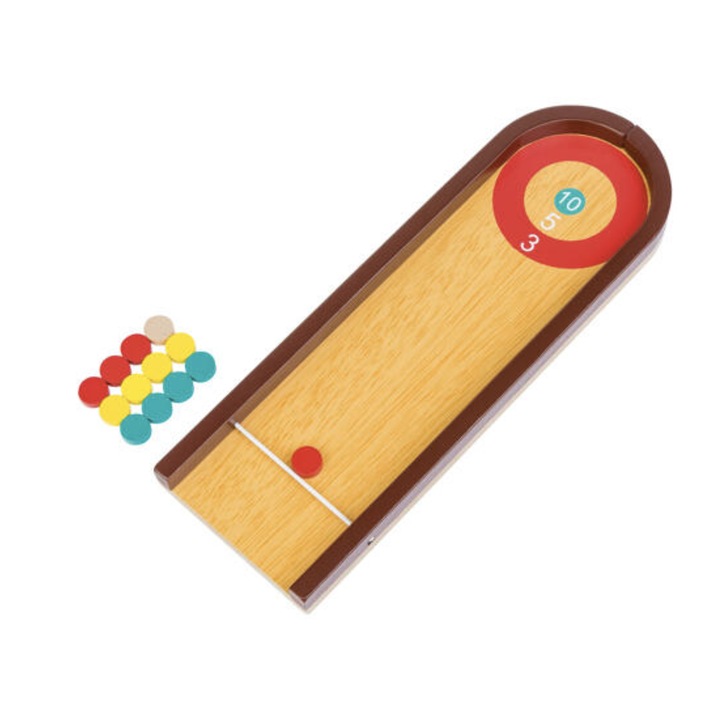 Дървена интерактивна тренировъчна игра Bibilel Kids Mini Curling, MAX-BBL5284