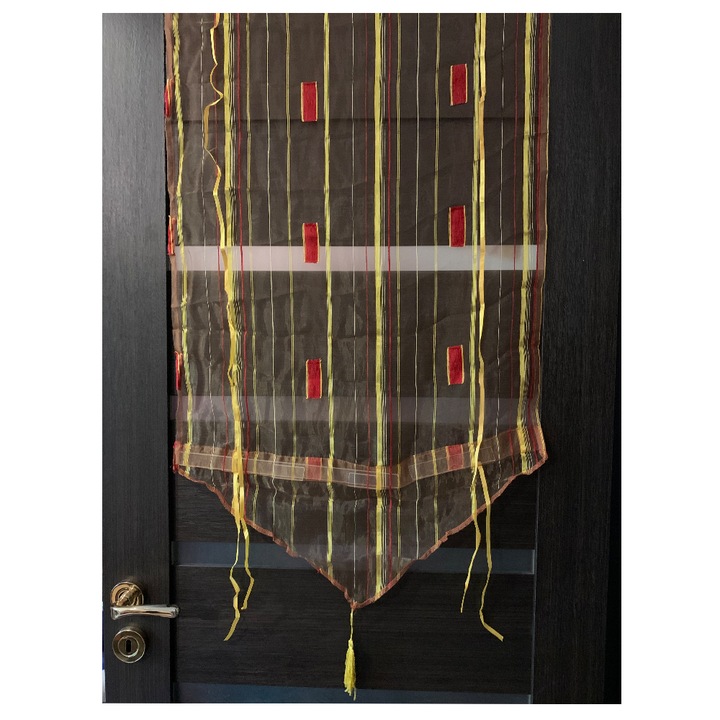 Függöny Jup 3133290, Párkányhoz, Narancs, 60x140 cm