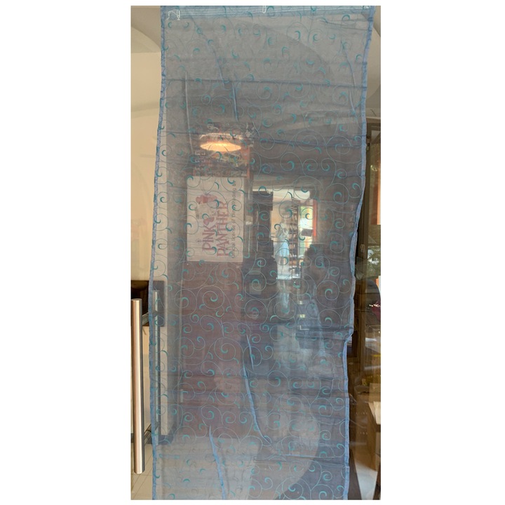 Függöny JUP 7417419, Akasztókkal, Kék, 60x245 cm