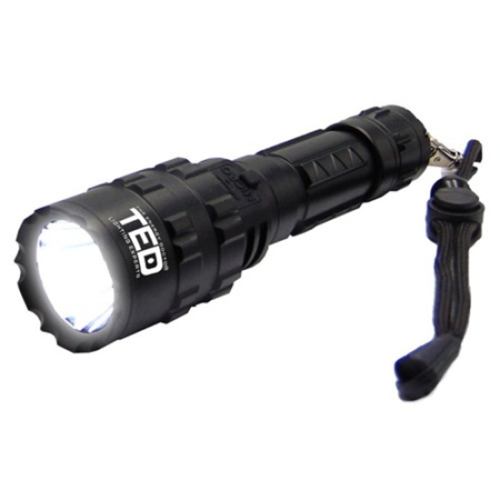 Алуминиев фенер 10w с батерия 18650 и зарядно устройство