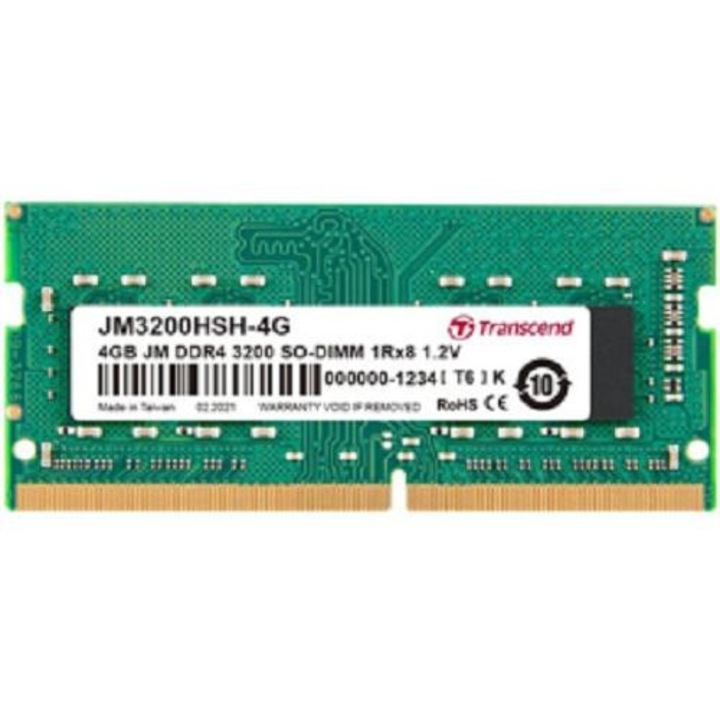 Memorie SO-DIMM Transcend 4GB, DDR4-3200MHz, CL22